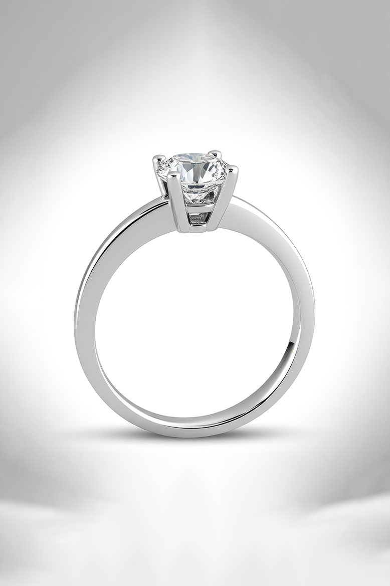 Classic Love Solitaire 92.5 sterling Silver Ring