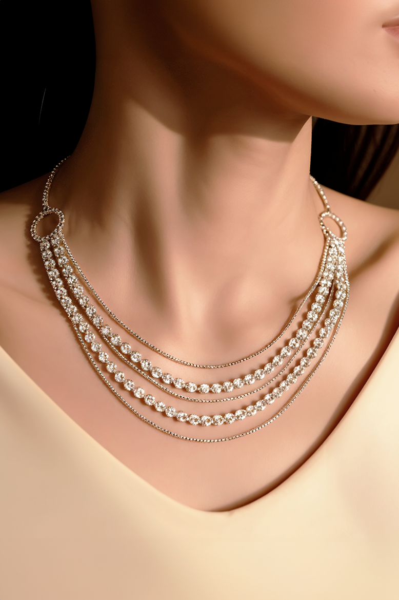 Aurora Multi-Strand 92.5 Silver Chain