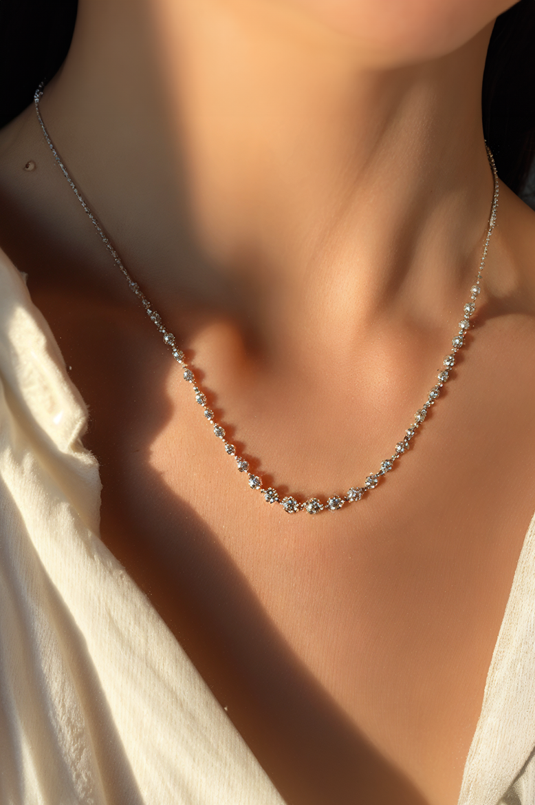 LustreLine Beaded 92.5 Silver Chain
