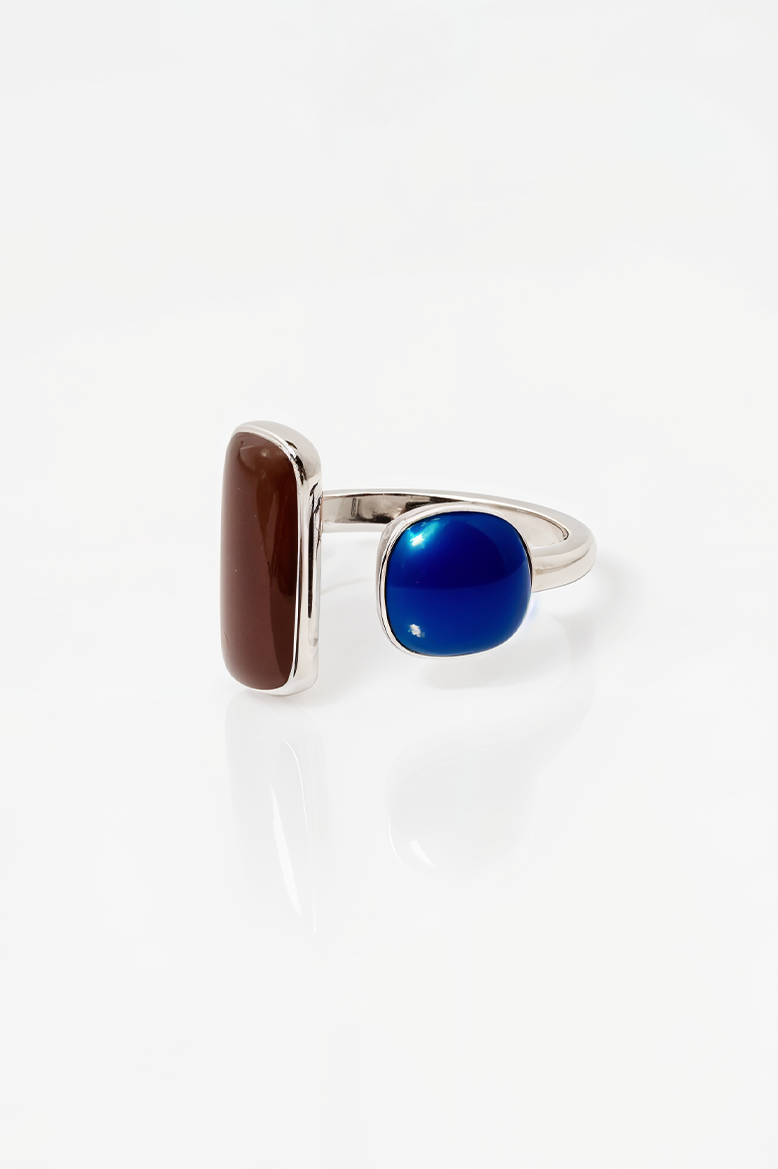 Midnight & Mocha 92.5 Sterling Silver Ring