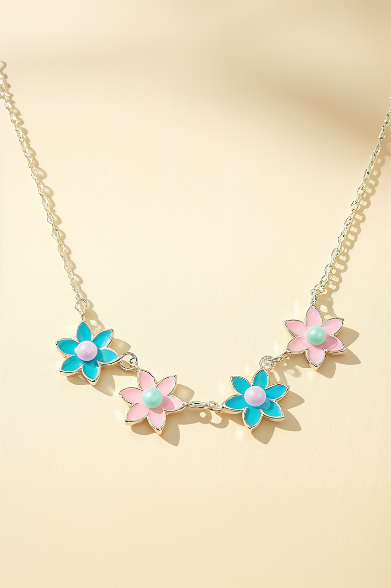 Floral Candy Pop 92.5 Silver Chain Pendant