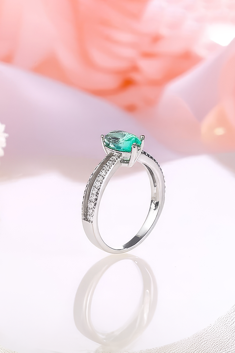 Emerald Radiance 92.5 Sterling Silver Ring