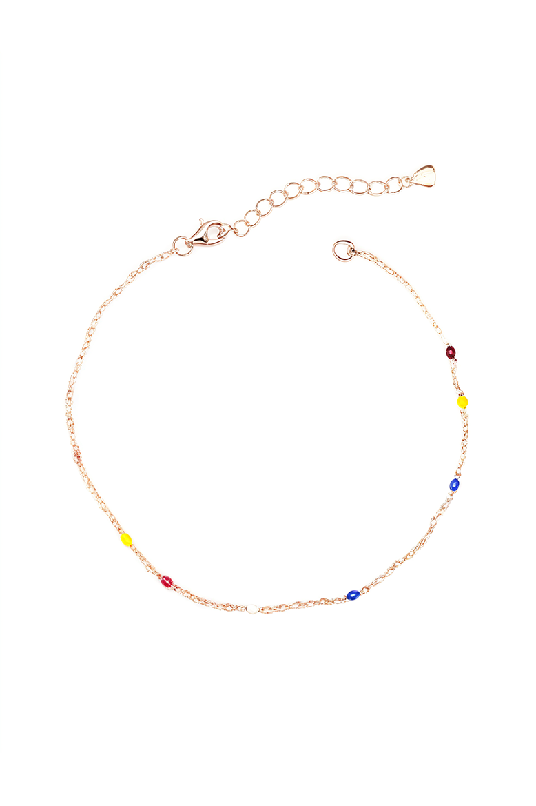 Chakra Bead 92.5 Silver Chain Bracelet