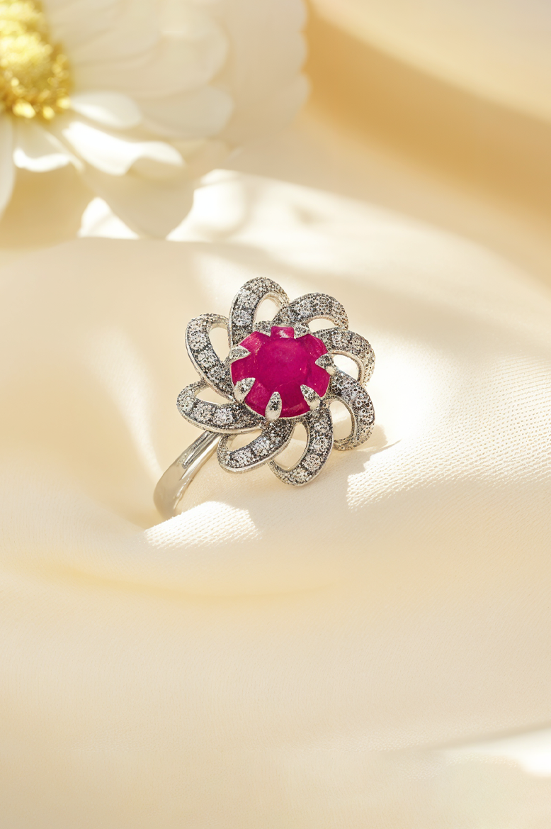 Rosabelle Diamond-Cut Cocktail Ring