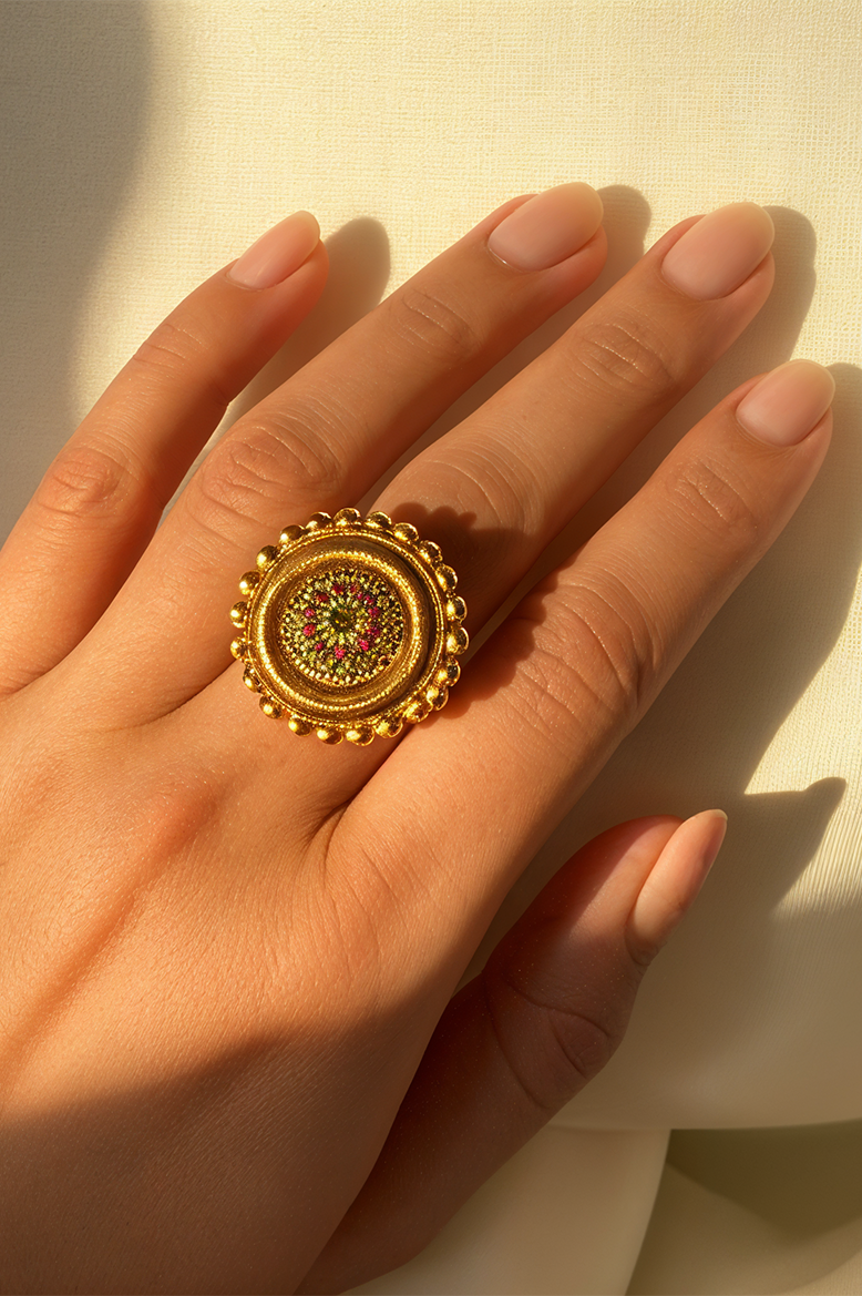Gulbahar Antique Floral Ring