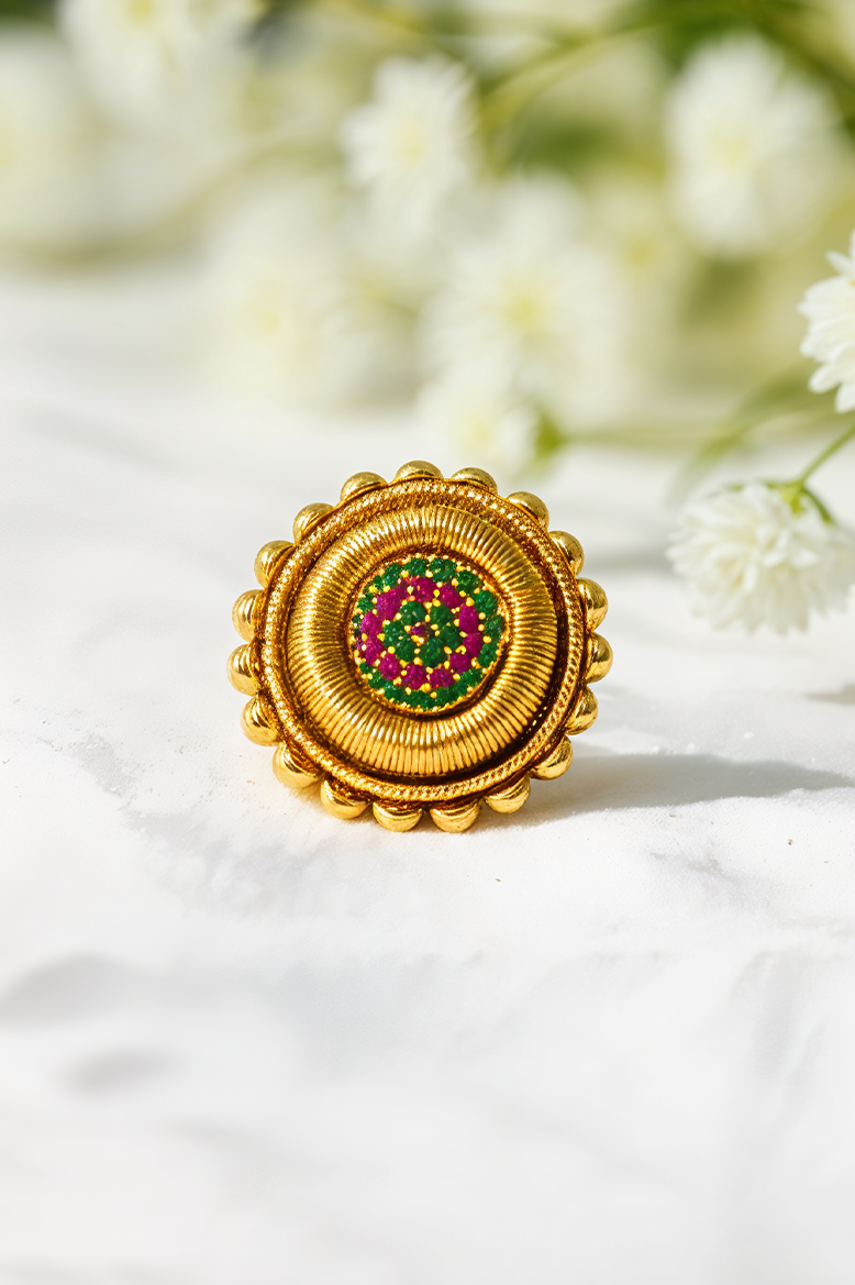 Gulbahar Antique Floral Ring