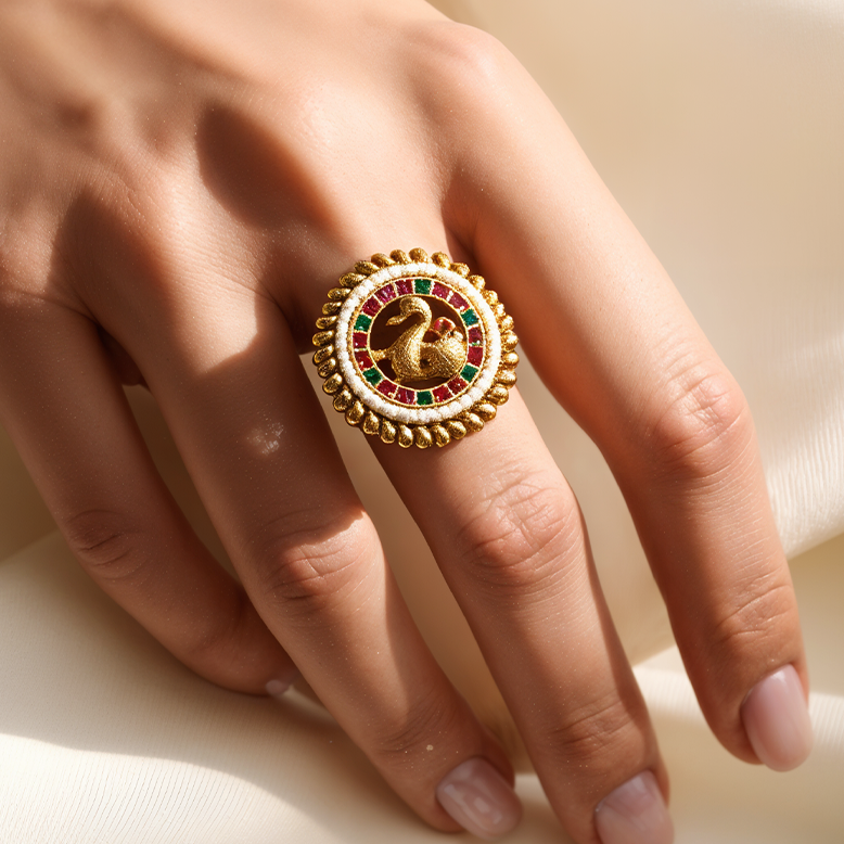 Rajsi Morni Antique Ring
