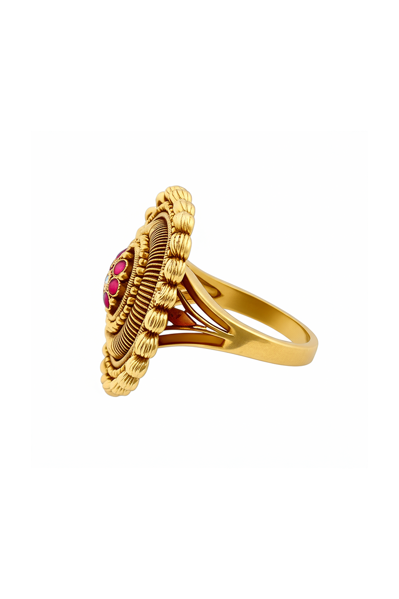Kiran Antique Floral Ring