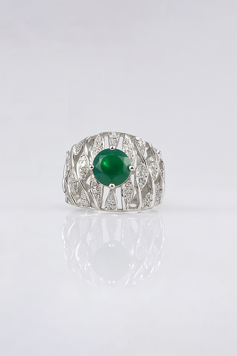 Zahara Emerald Statement Ring