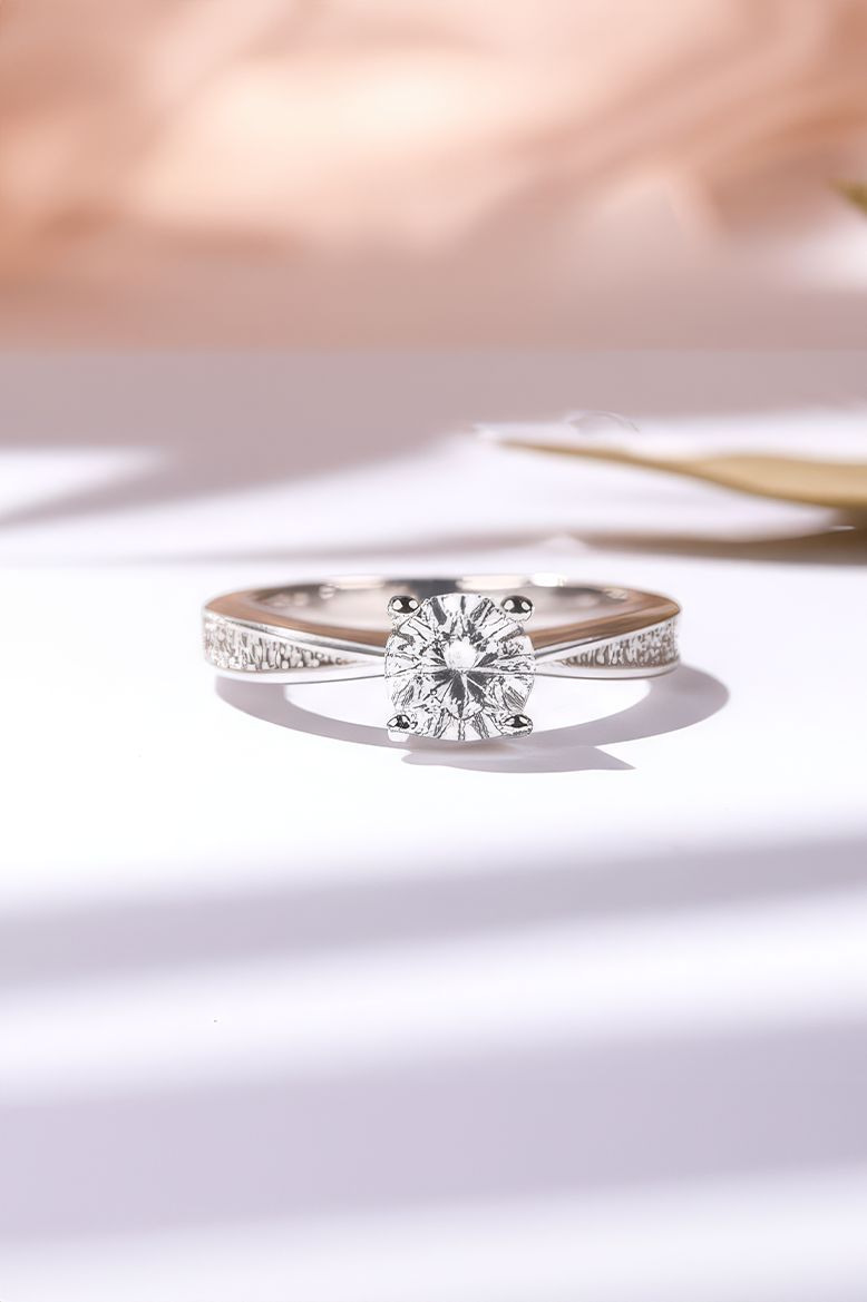 Classic Solitaire Promise 92.5 Sterling Silver Ring