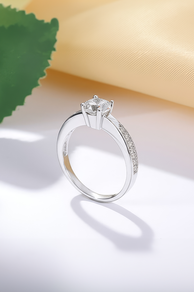 Classic Solitaire Promise 92.5 Sterling Silver Ring
