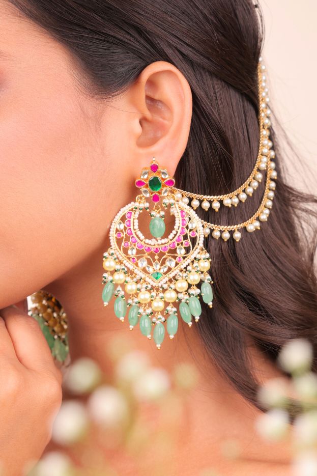 Heritage Glow Kundan Earrings