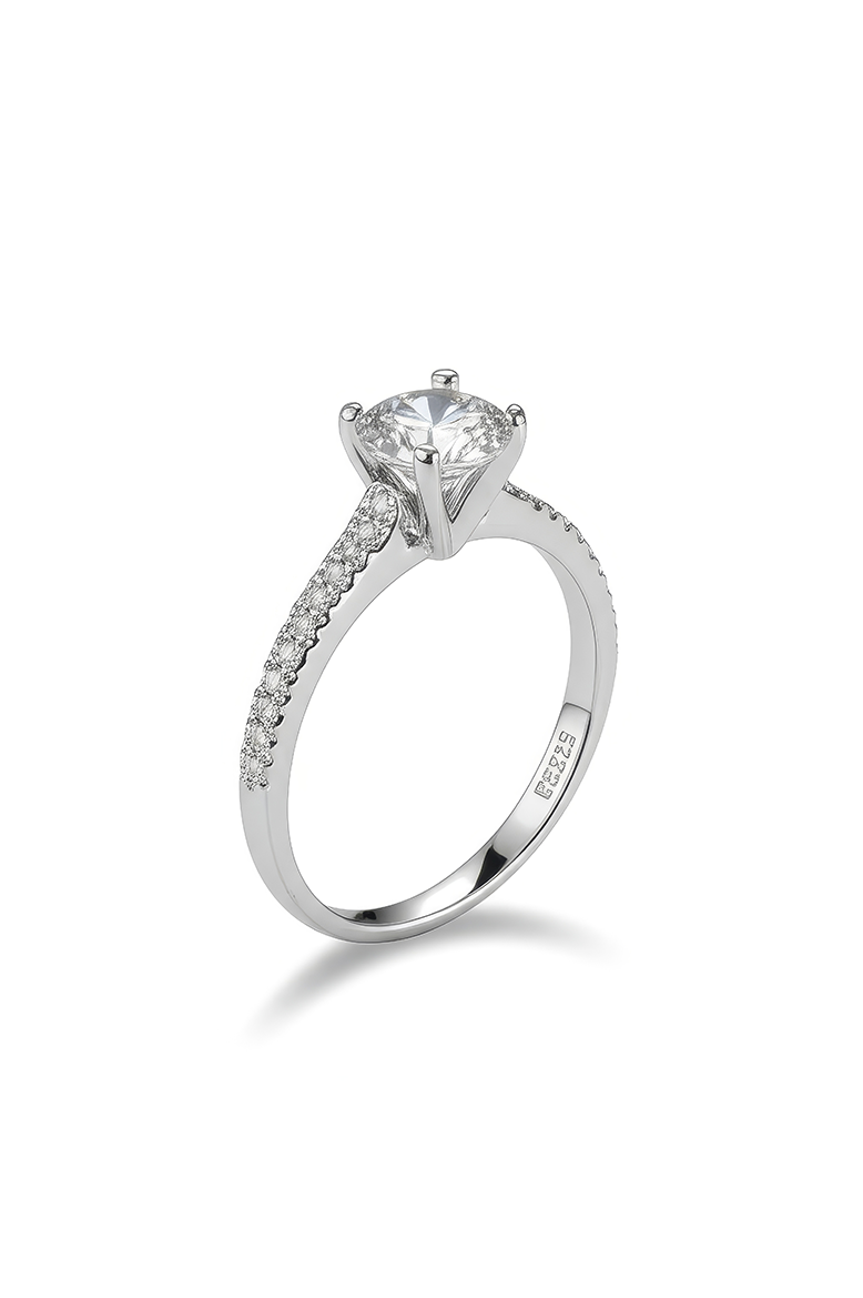 Crown Shine CZ 92.5 Sterling Silver Ring