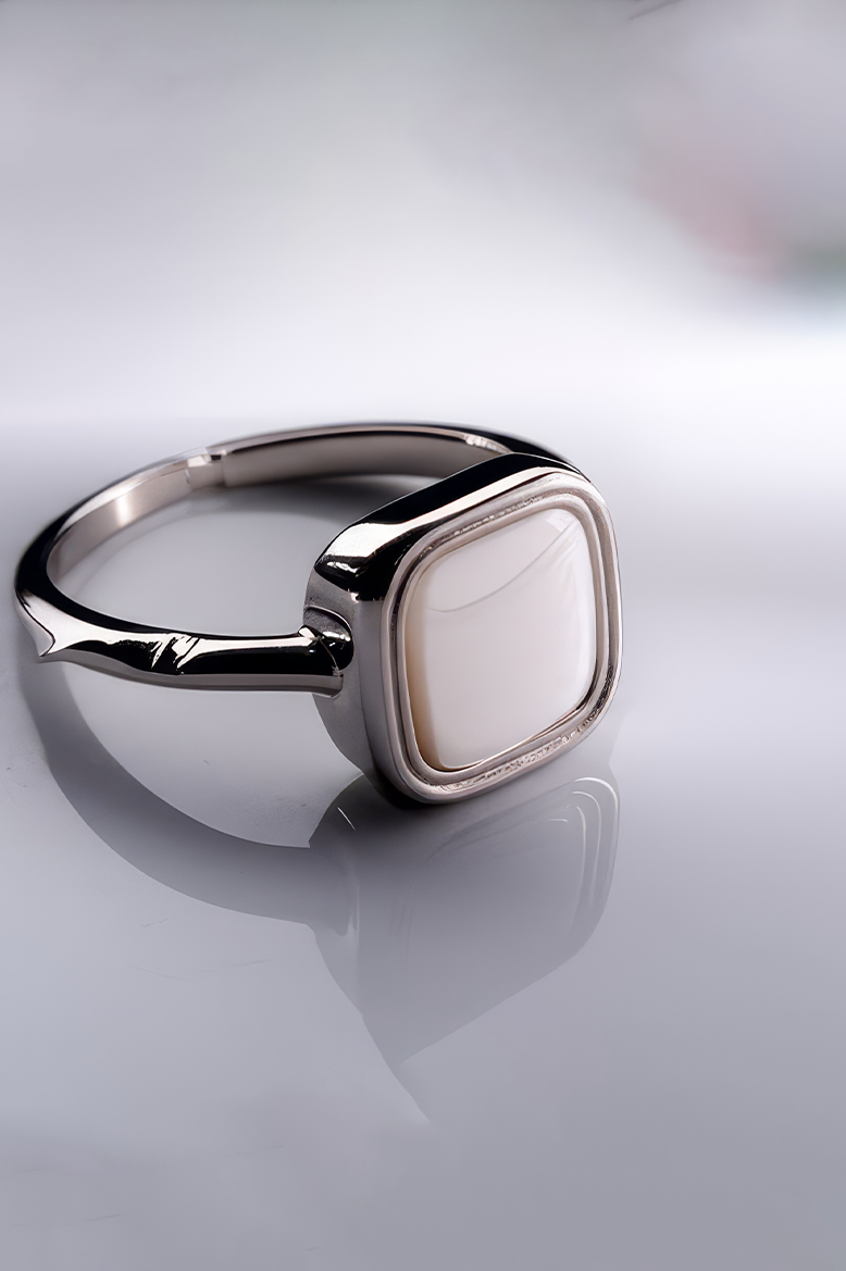 Icy Charm Cushion-Cut 92.5 Sterling Silver Ring