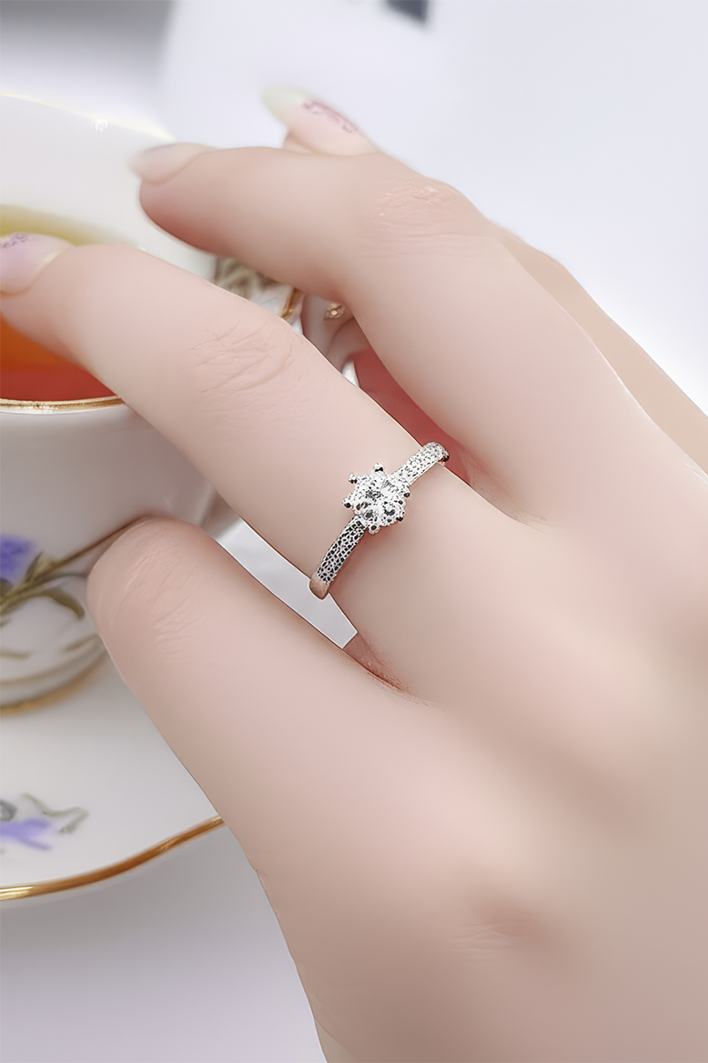 Crown Shine CZ 92.5 Sterling Silver Ring