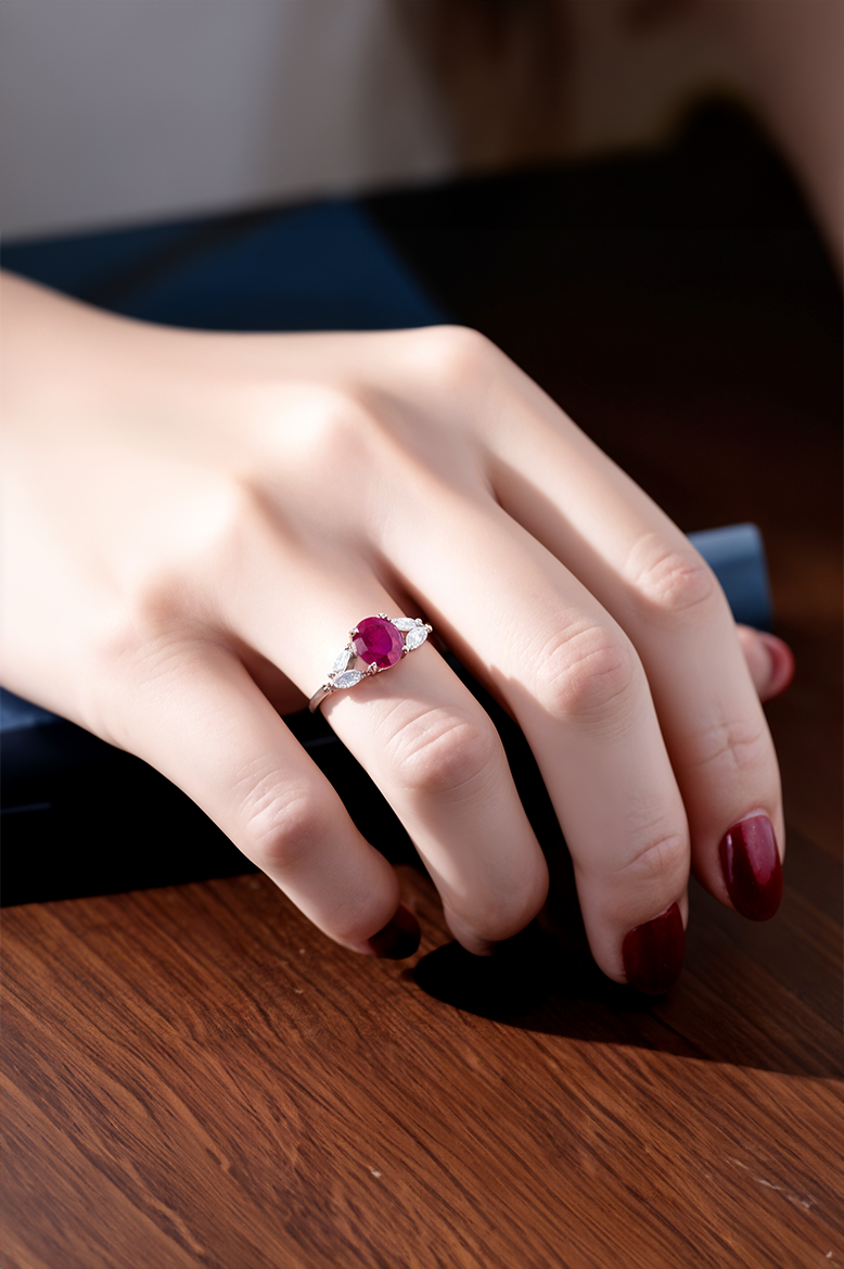 Scarlet Grace 92.5 Sterling Silver Ring