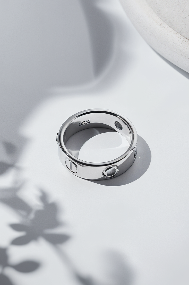Eterna Unisex 92.5 Sterling Silver Band