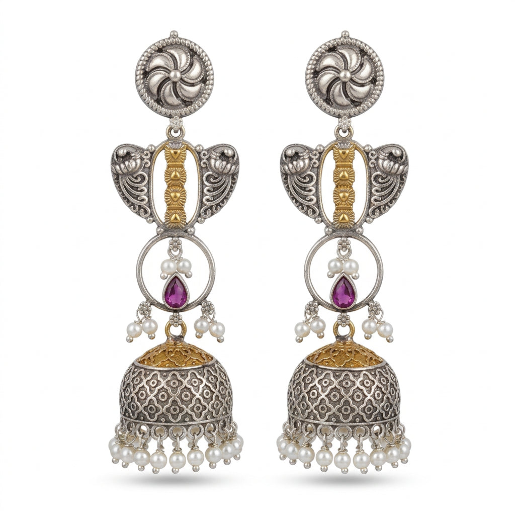 Oxidised Jhumki