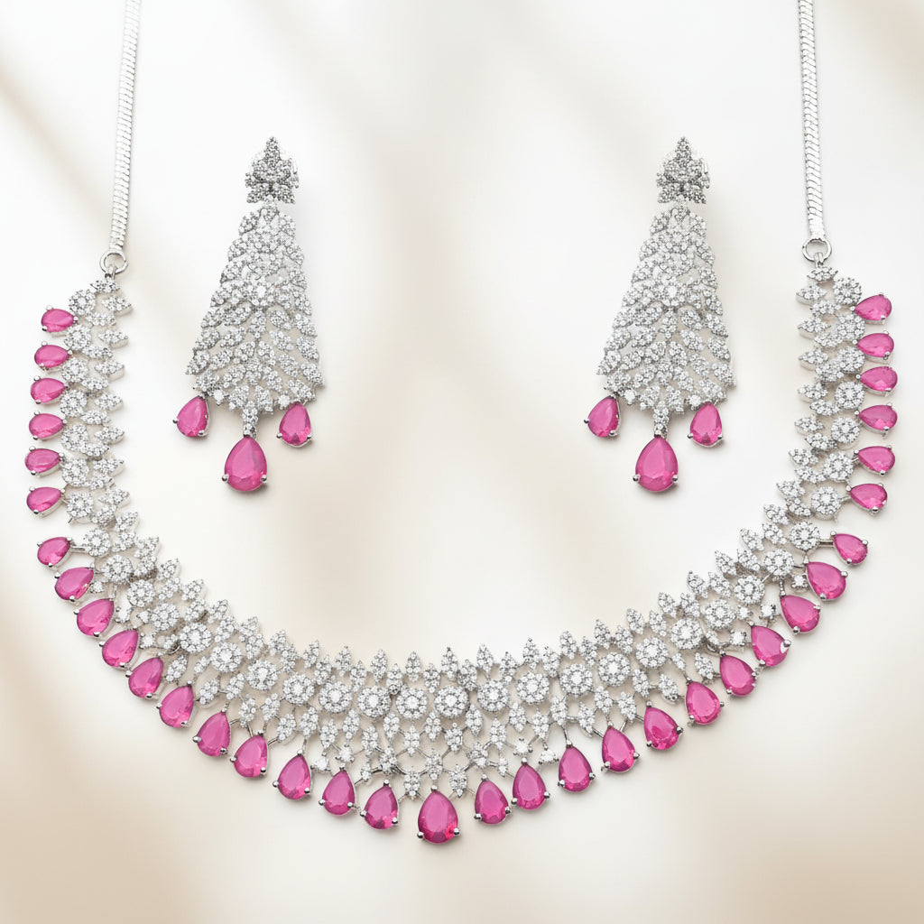 Emerald and Diamond Necklace Set