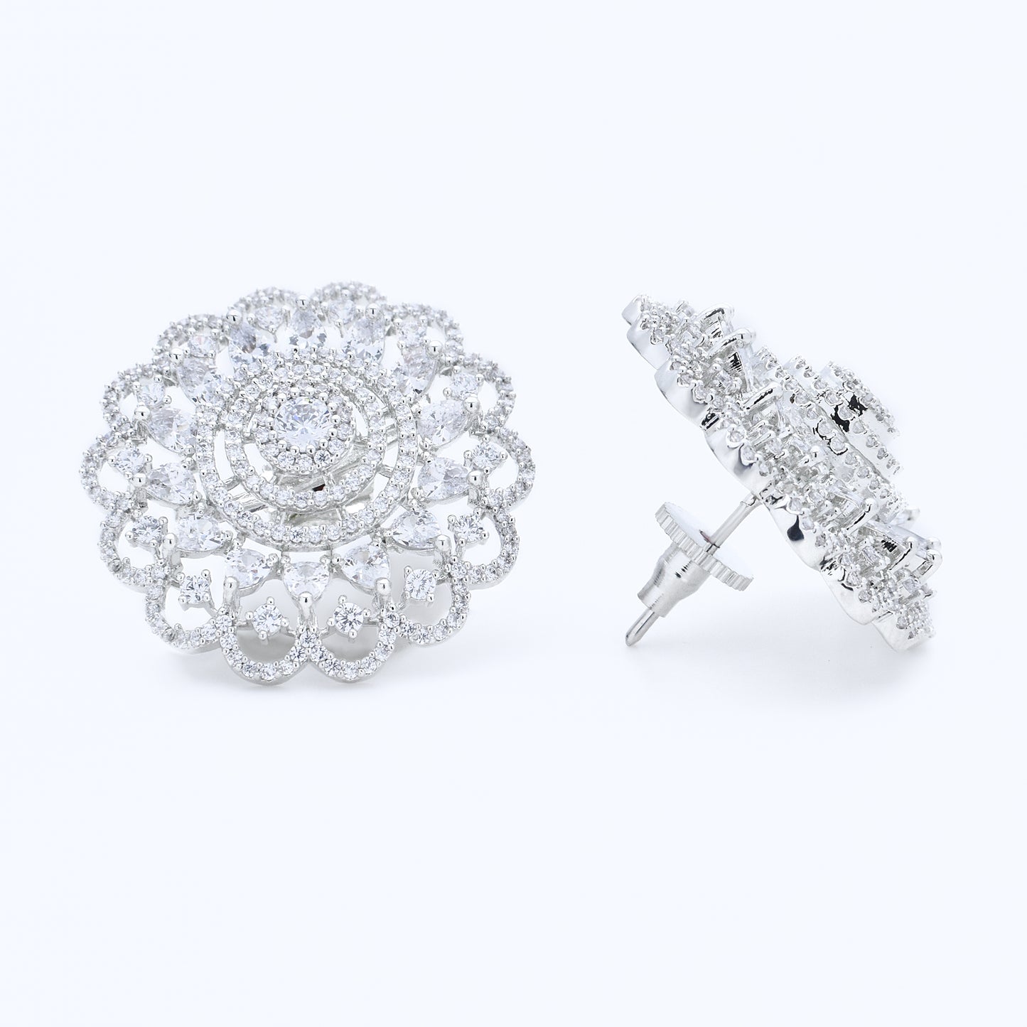 Ethereal Bloom Diamond Studs