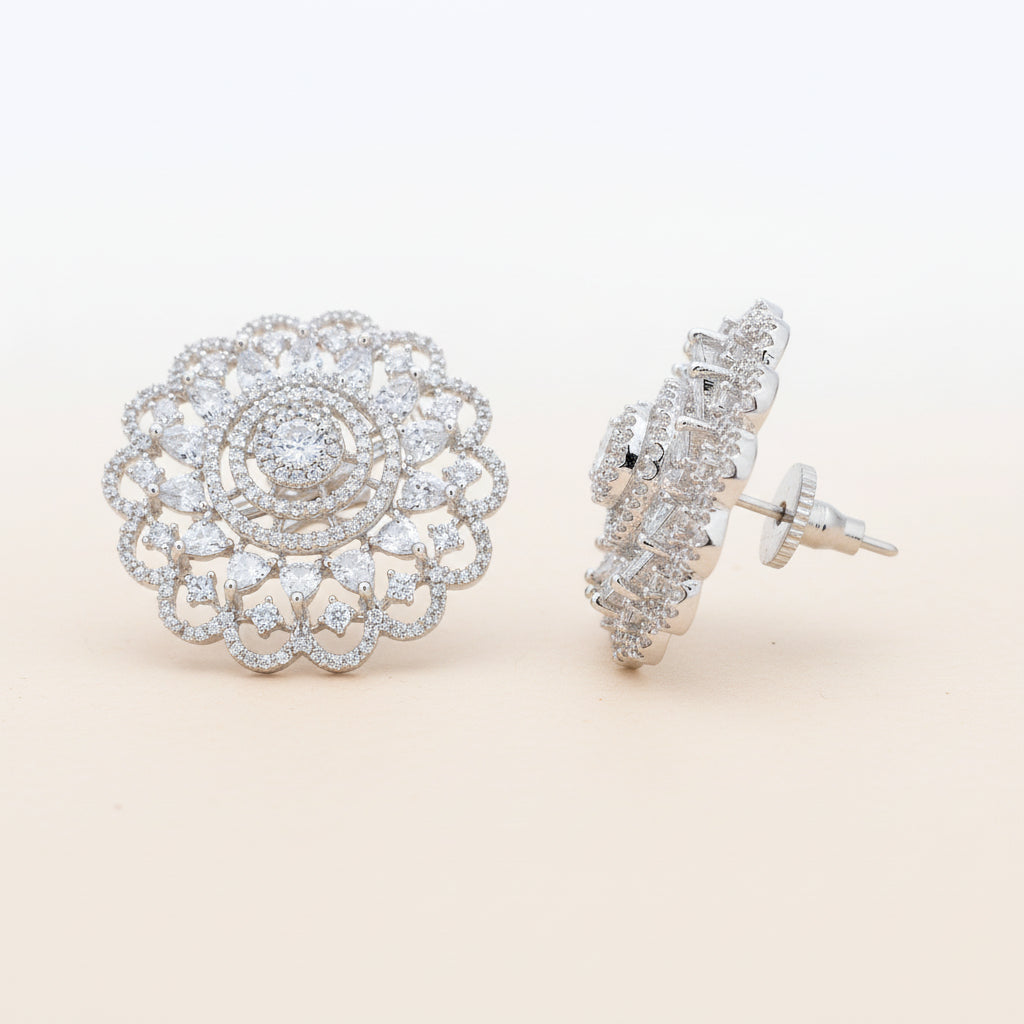 Ethereal Bloom Diamond Studs