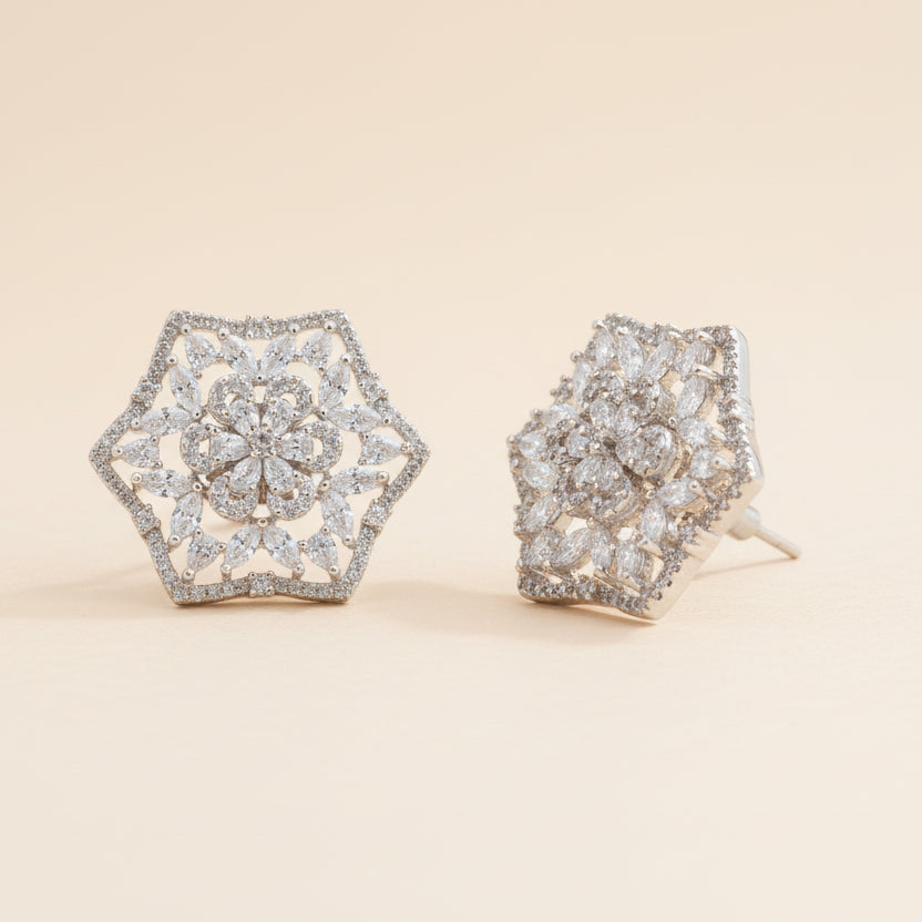 Celestial Bloom Diamond Studs