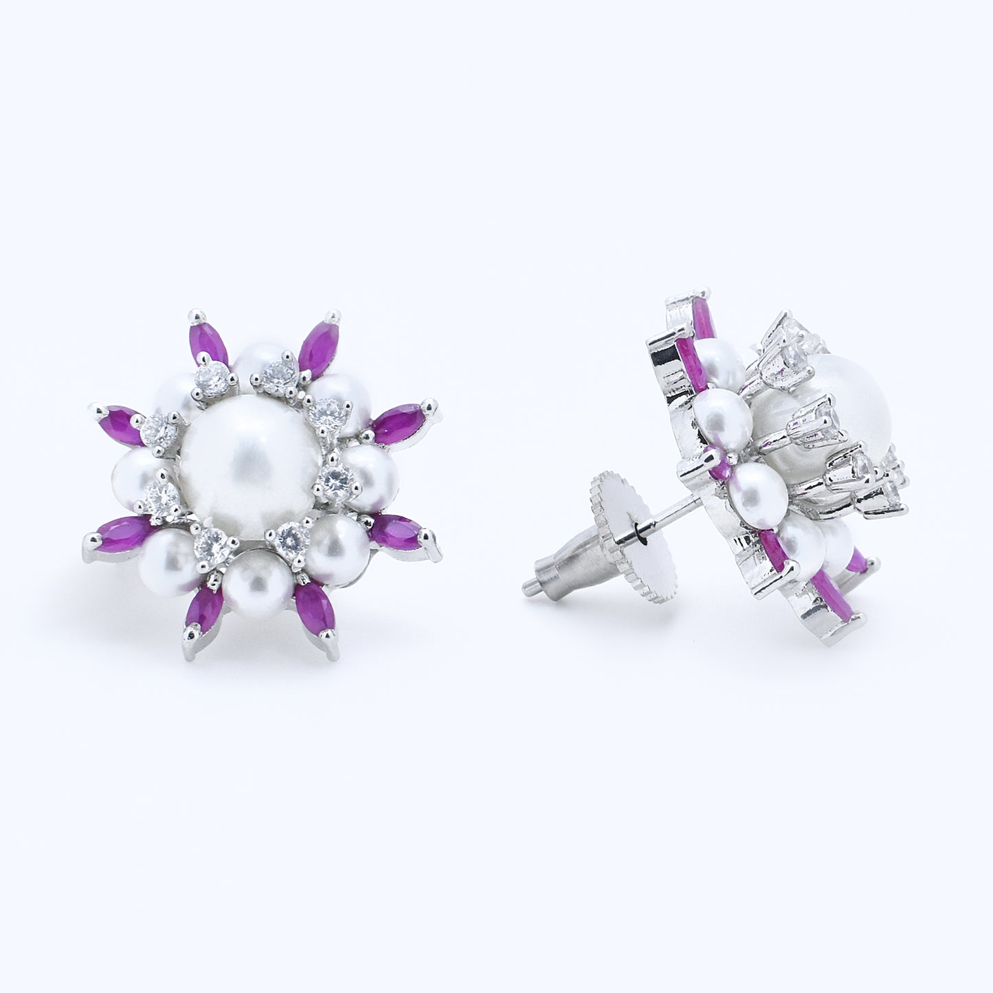 Iris Bloom Stud Earrings