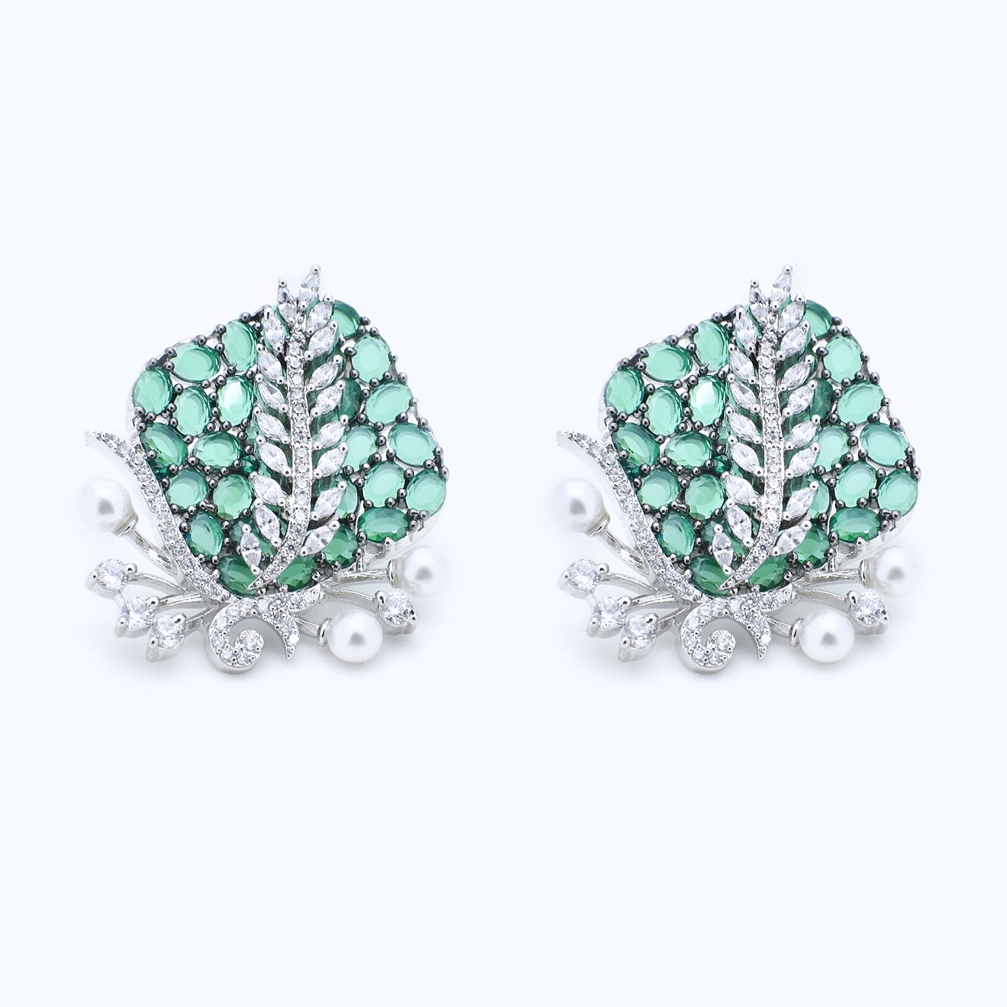 Verdant Grace Stud Earrings