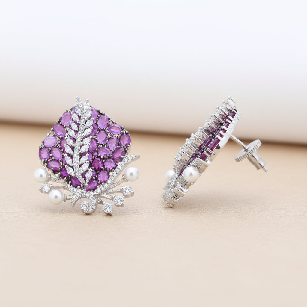 Verdant Grace Stud Earrings