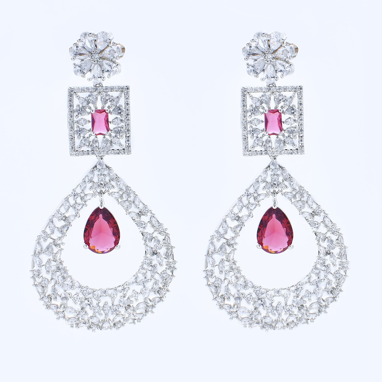 Crimson Royale Diamond Earrings