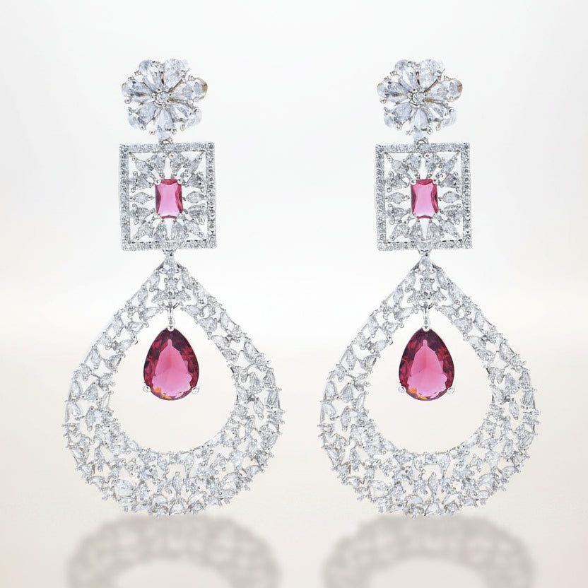 Crimson Royale Diamond Earrings