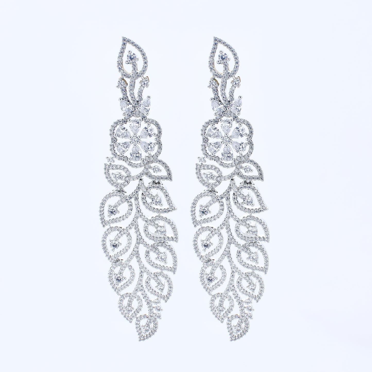 Diamond Vine Statement Earrings