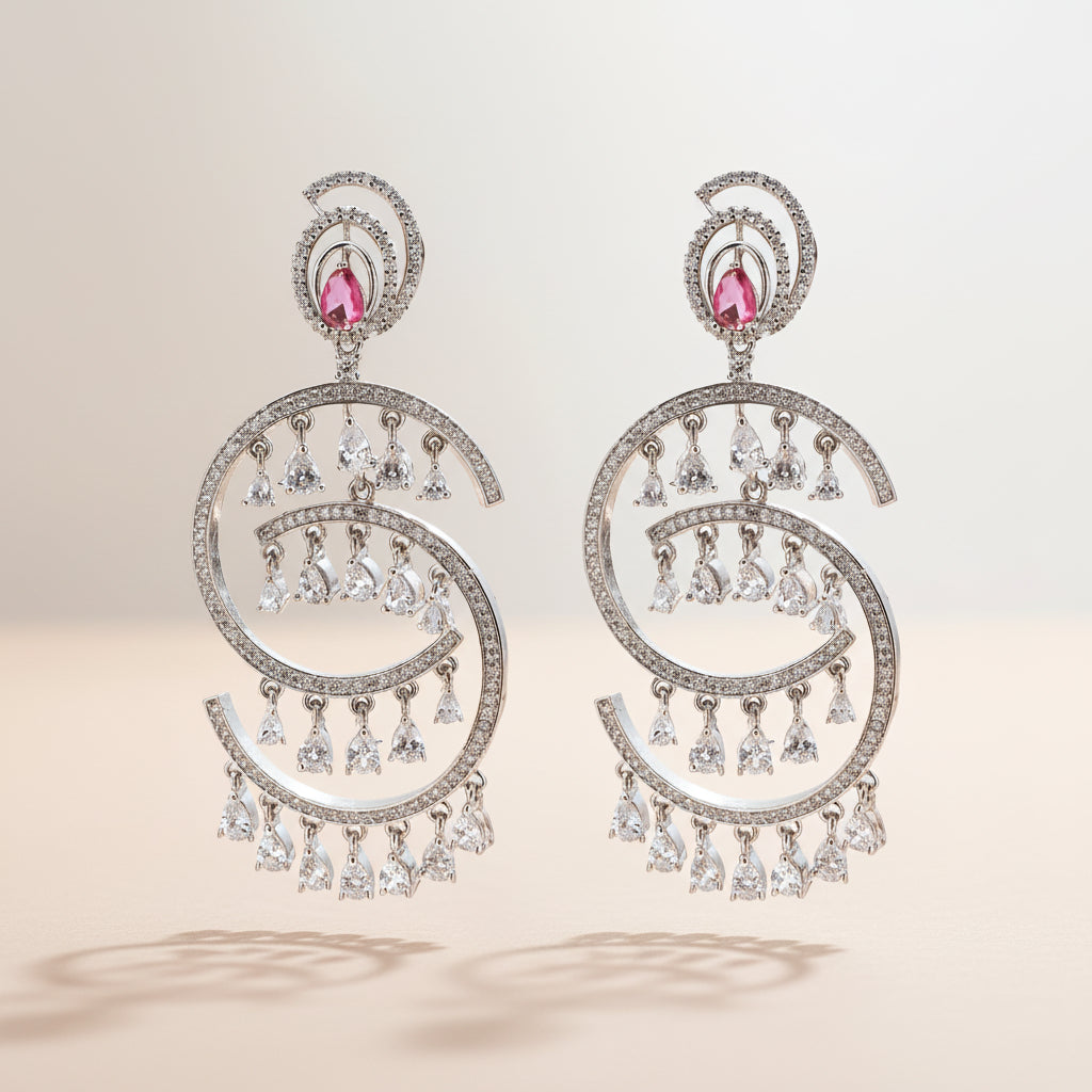 Celestial Swirl Diamond Earrings