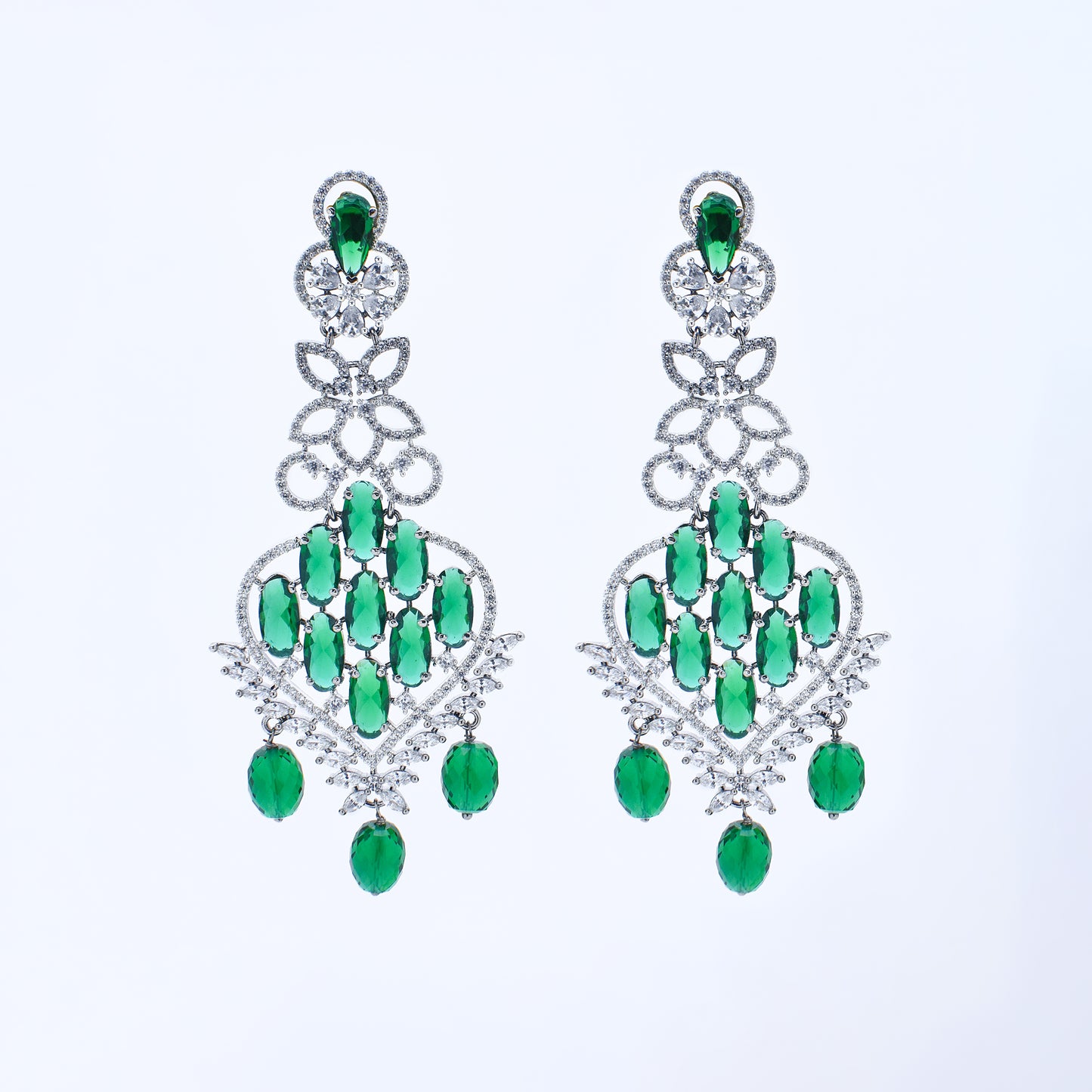 Imperial Emerald Diamond Earrings