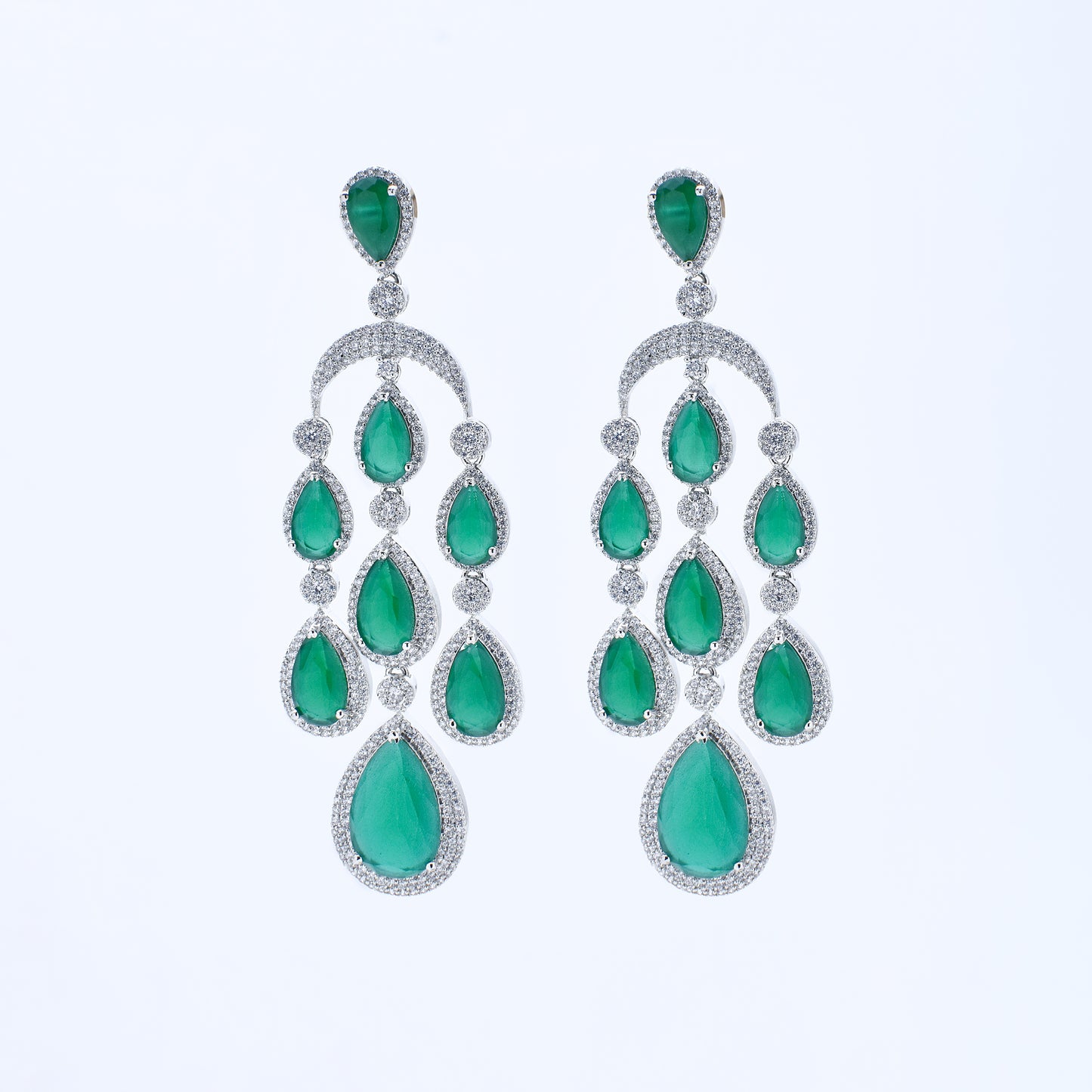 Diamond Floral Earrings