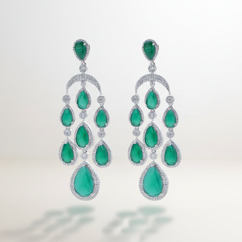 Diamond Floral Earrings