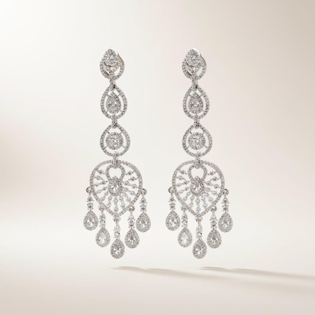 Ethereal Diamond Chandelier Earrings