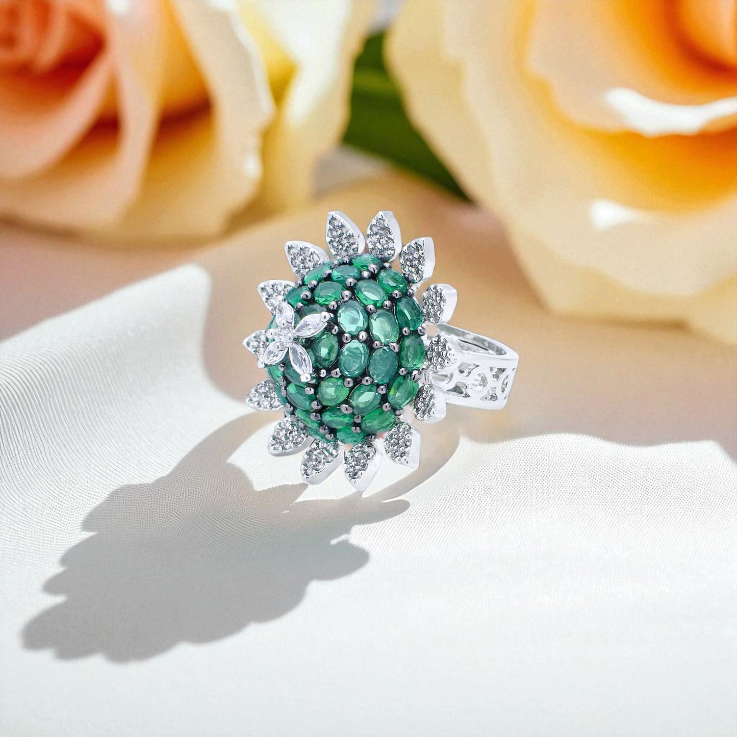 Diamond Elegant Floral Ring