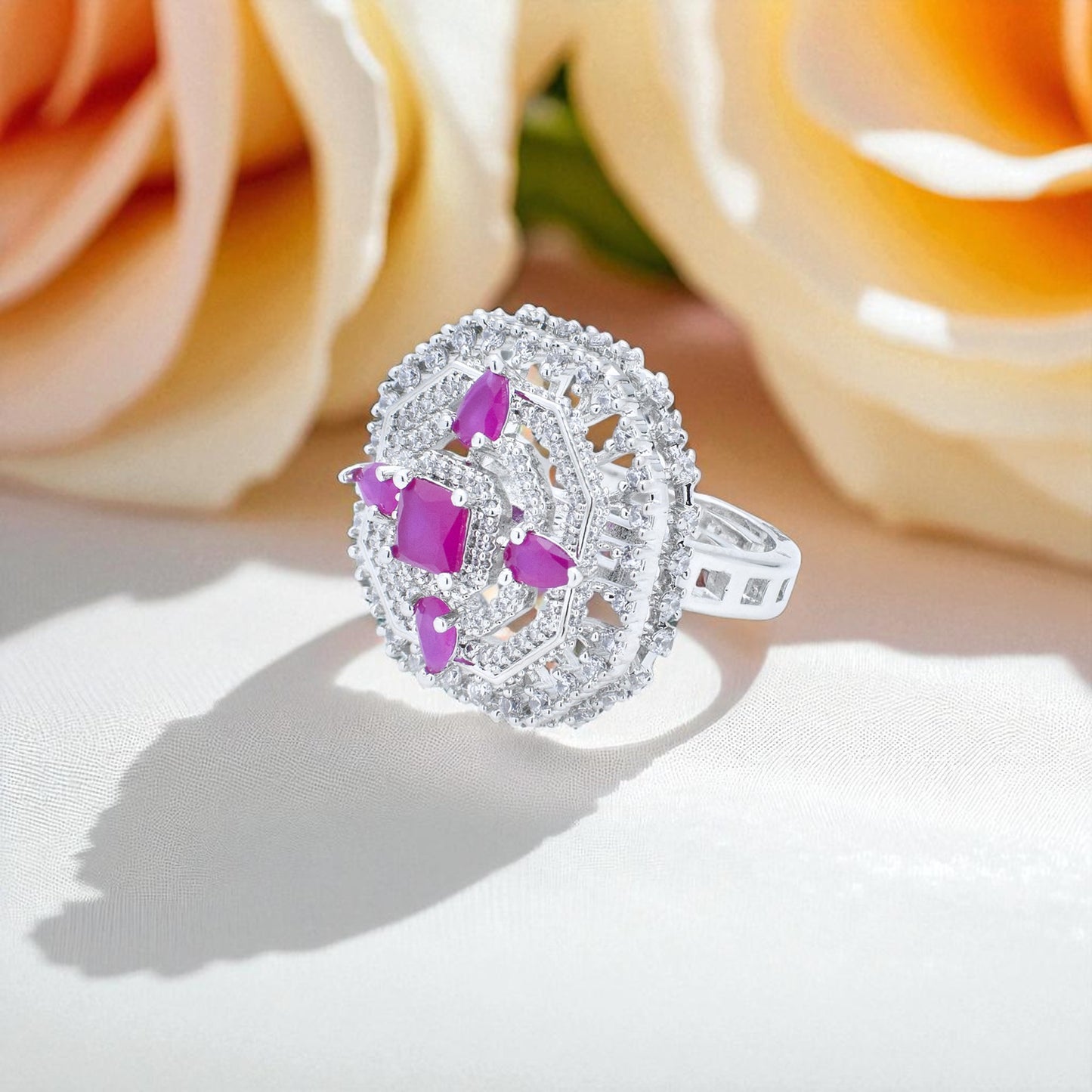 Diamond Octagon Ring