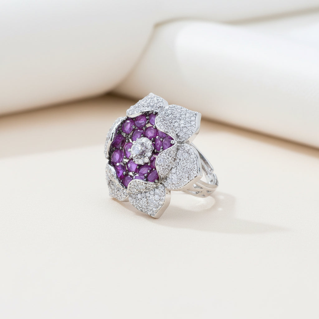 Diamond Floral Ring