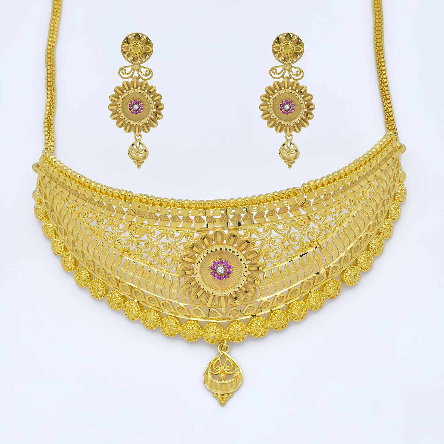 Royal Radiance Gold-Plated Choker Set