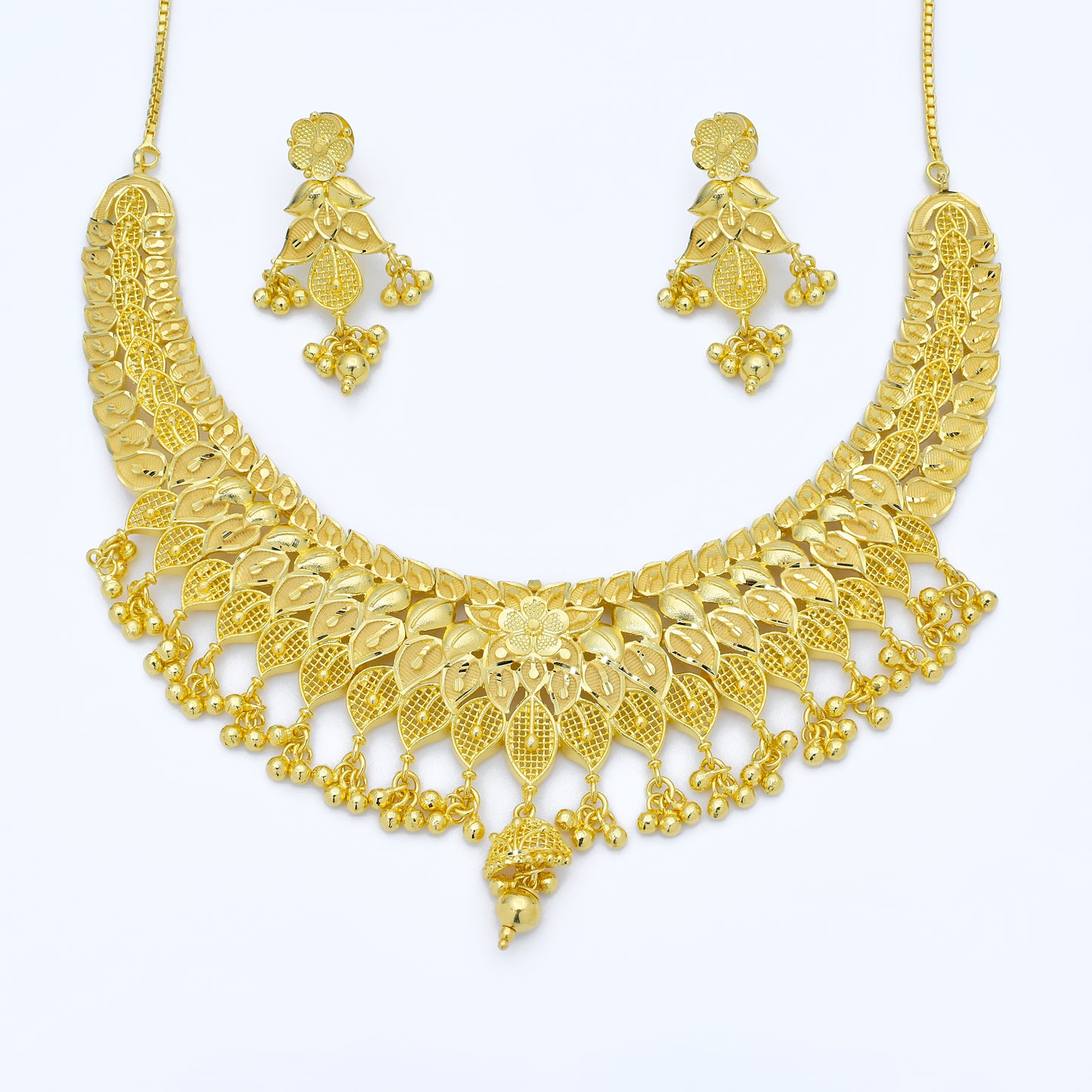 Royal Gold Leaf Choker Set