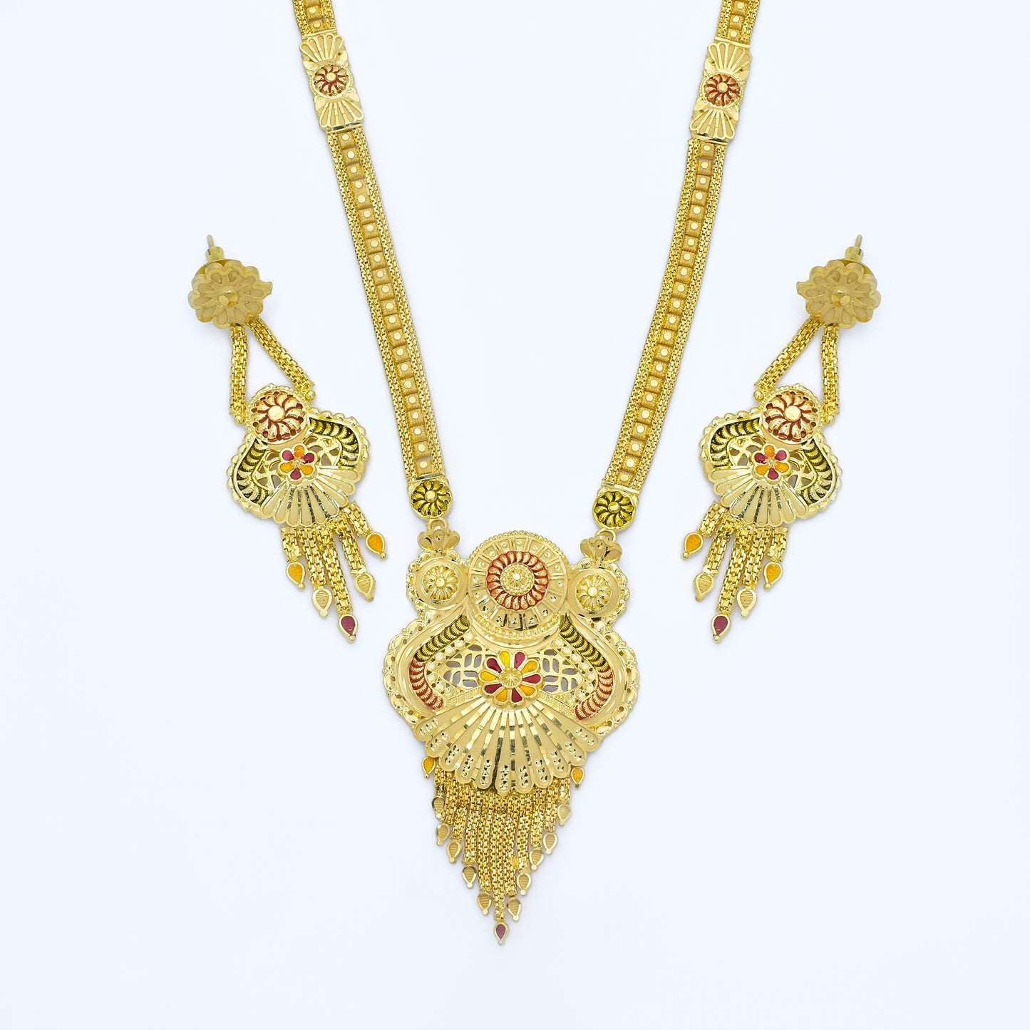Floral Majesty Gold Necklace Set