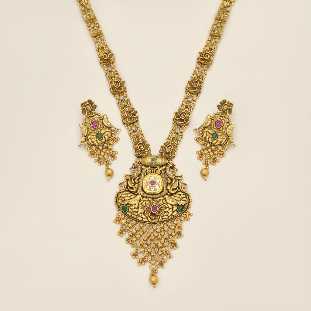 Radiant Antique Long Necklace Set