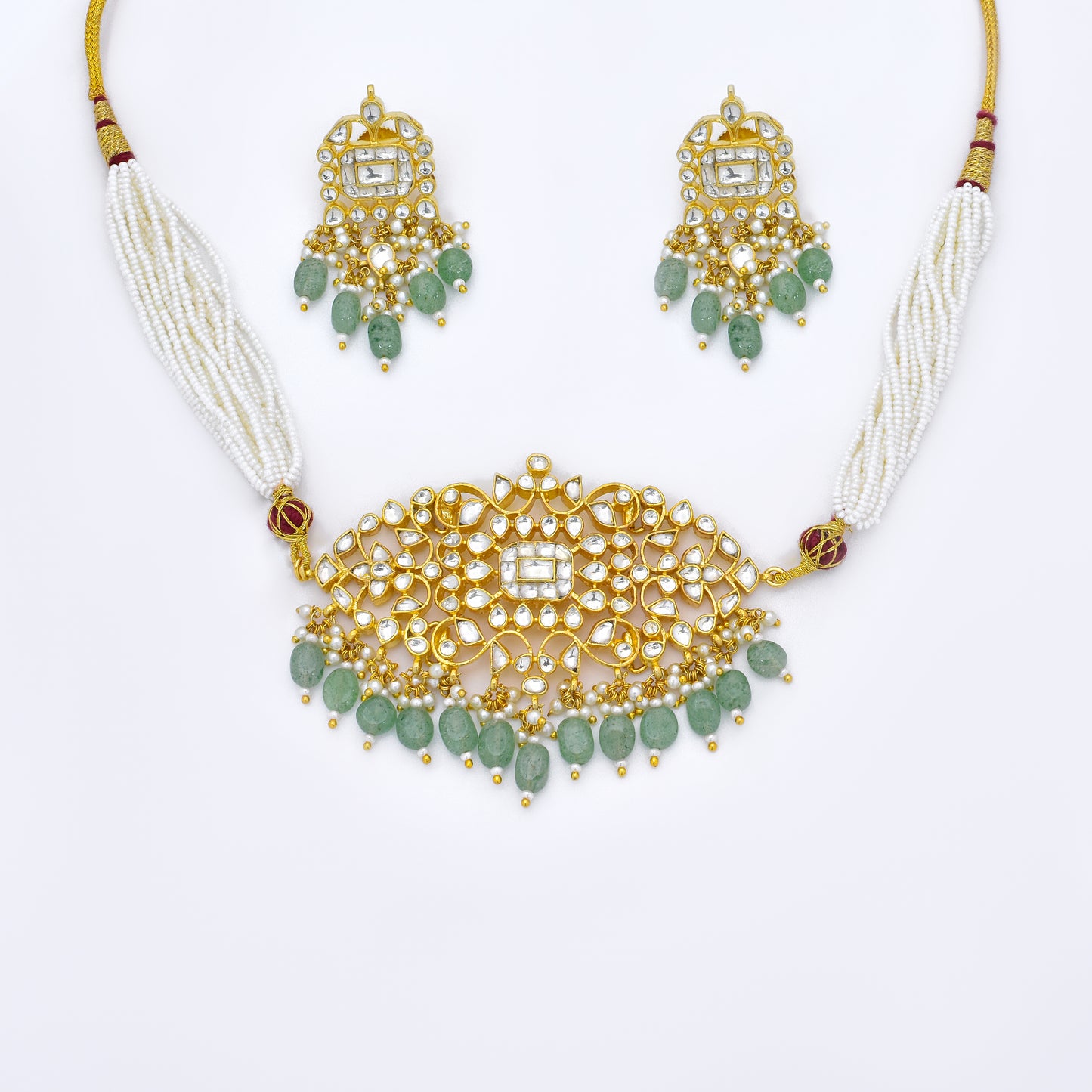 Ethereal Majesty Kundan Necklace Set