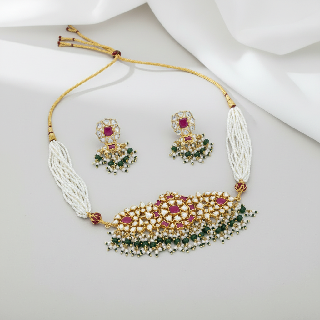 Royal Grace Kundan Necklace Set