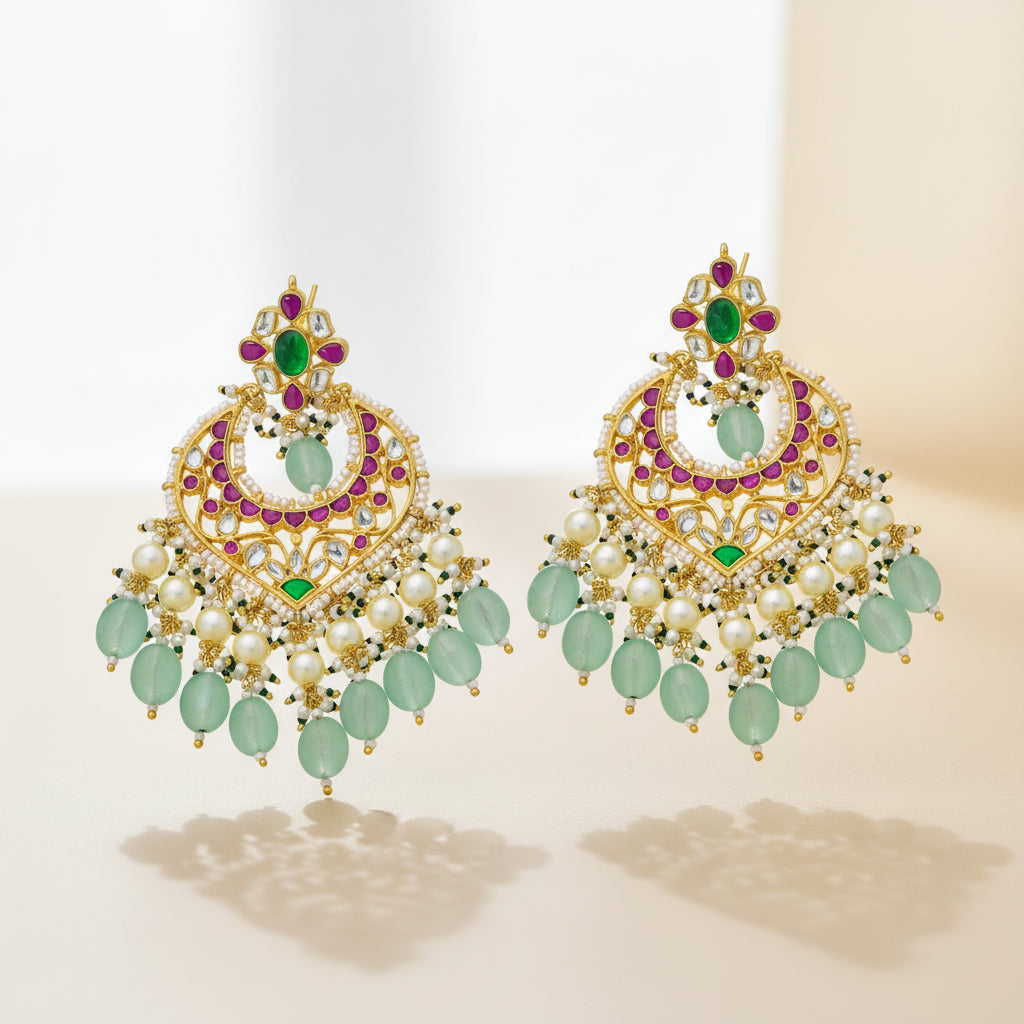 Heritage Glow Kundan Earrings