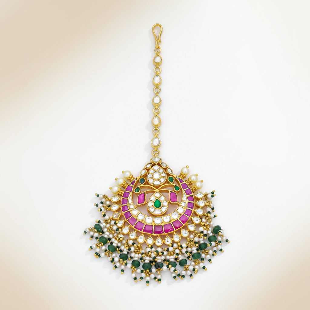 Ethereal Glow Kundan Maang Tikka