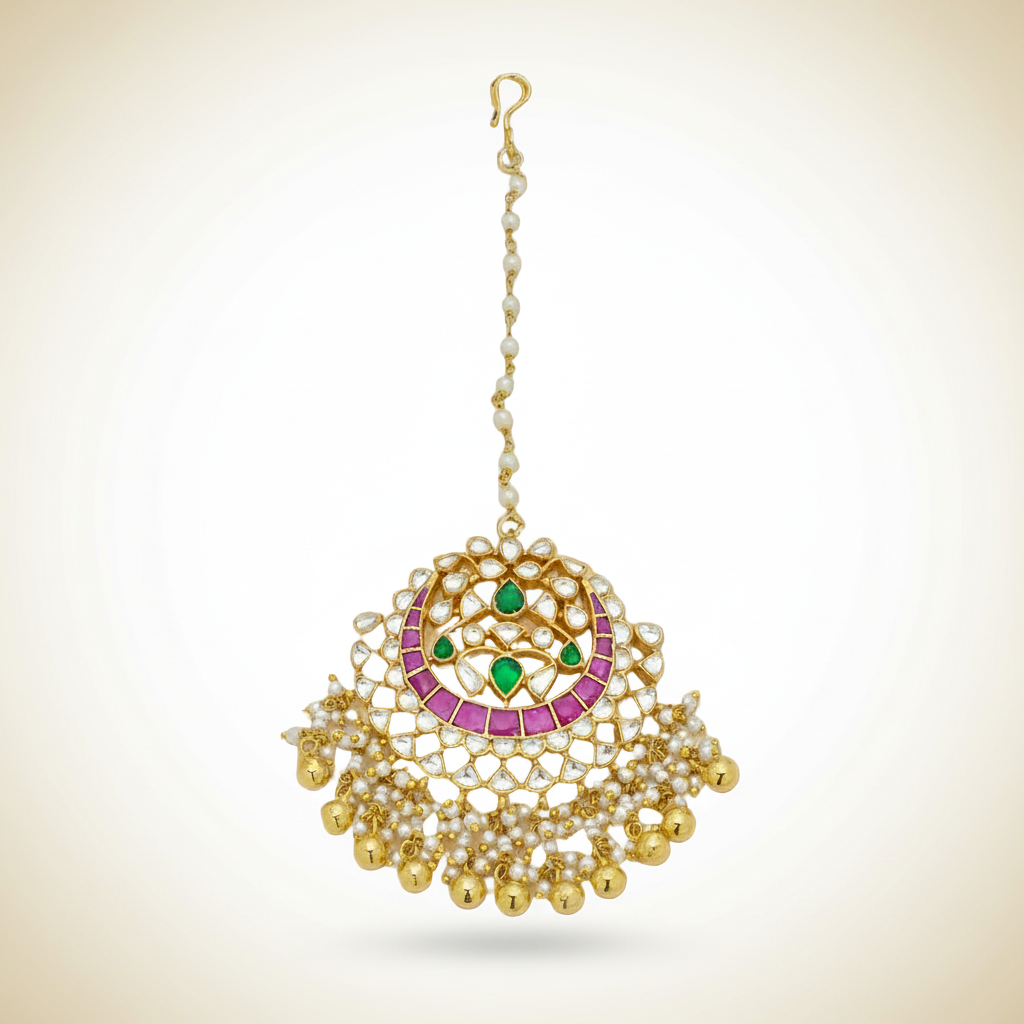 Celestial Charm Kundan Maang Tikka