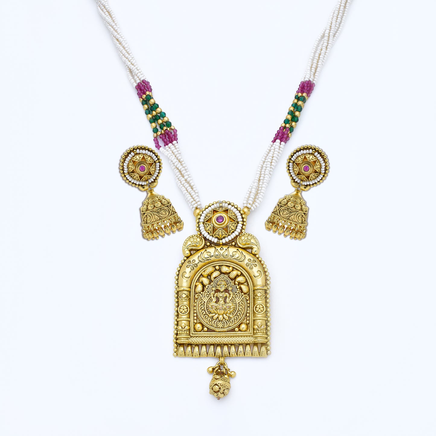 Goddess lakshmi Beaded Royal Necklace